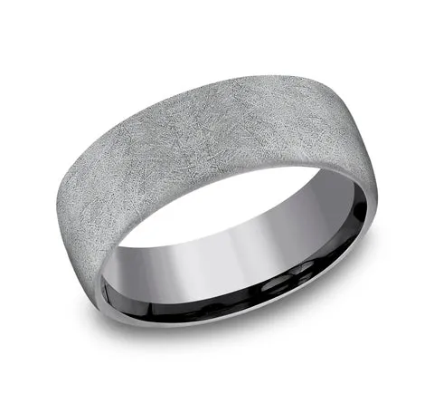 Benchmark Tantalum 8mm Swirl Finish Ring