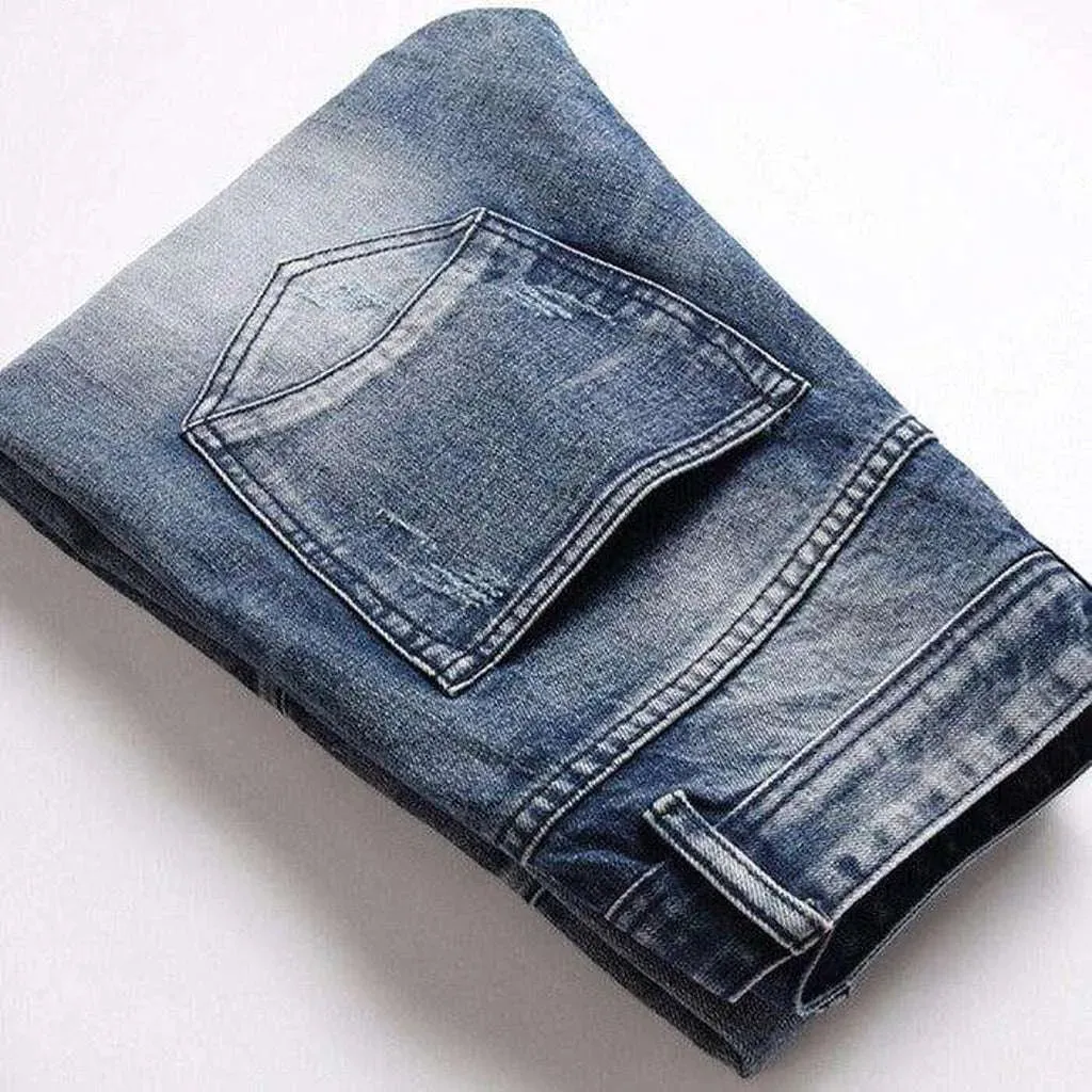 Biker jeans with zippers