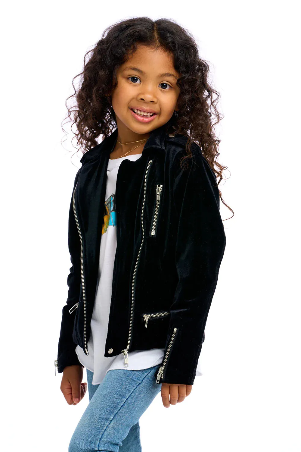 Chaser Stretch Velvet Moto Jacket