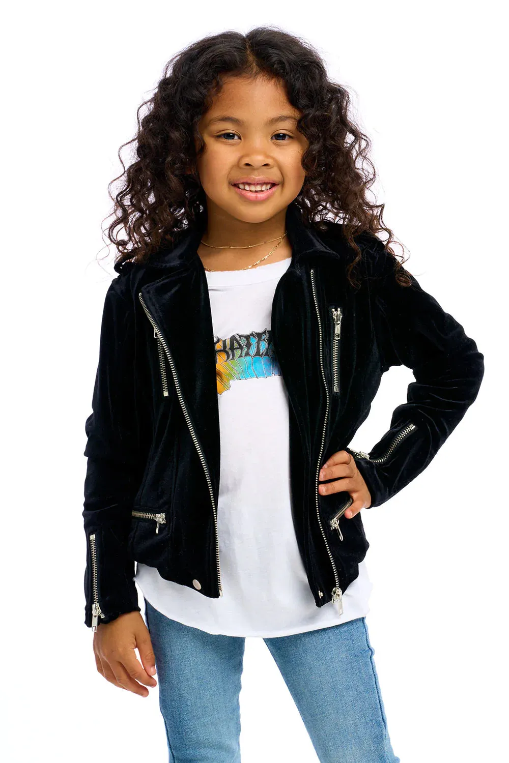 Chaser Stretch Velvet Moto Jacket