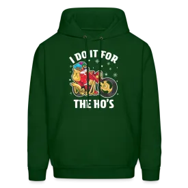 Christmas Biker Santa Riding Motorcycle I Do It For The Ho's Hoodie