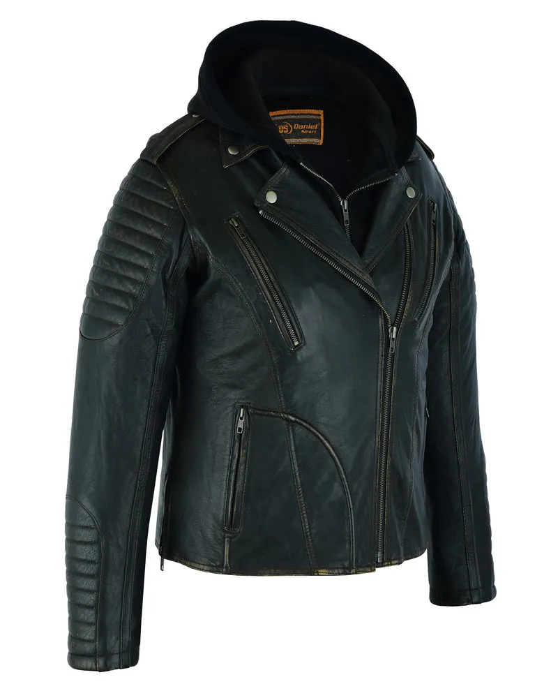 DS878 Luxurious Lightweight Lambskin M/C Jacket for Women