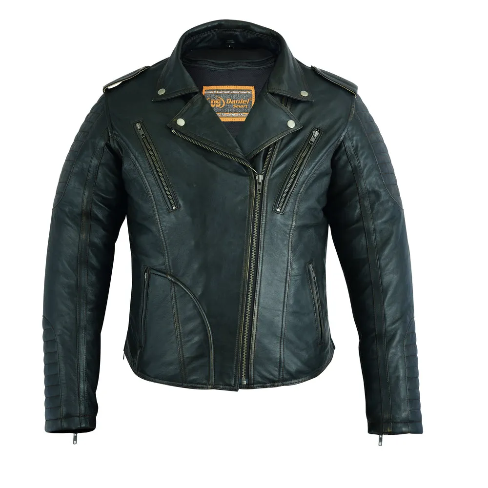 DS878 Luxurious Lightweight Lambskin M/C Jacket for Women