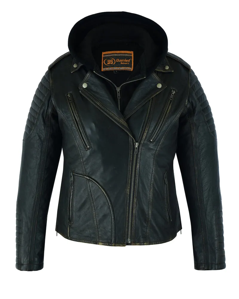 DS878 Luxurious Lightweight Lambskin M/C Jacket for Women