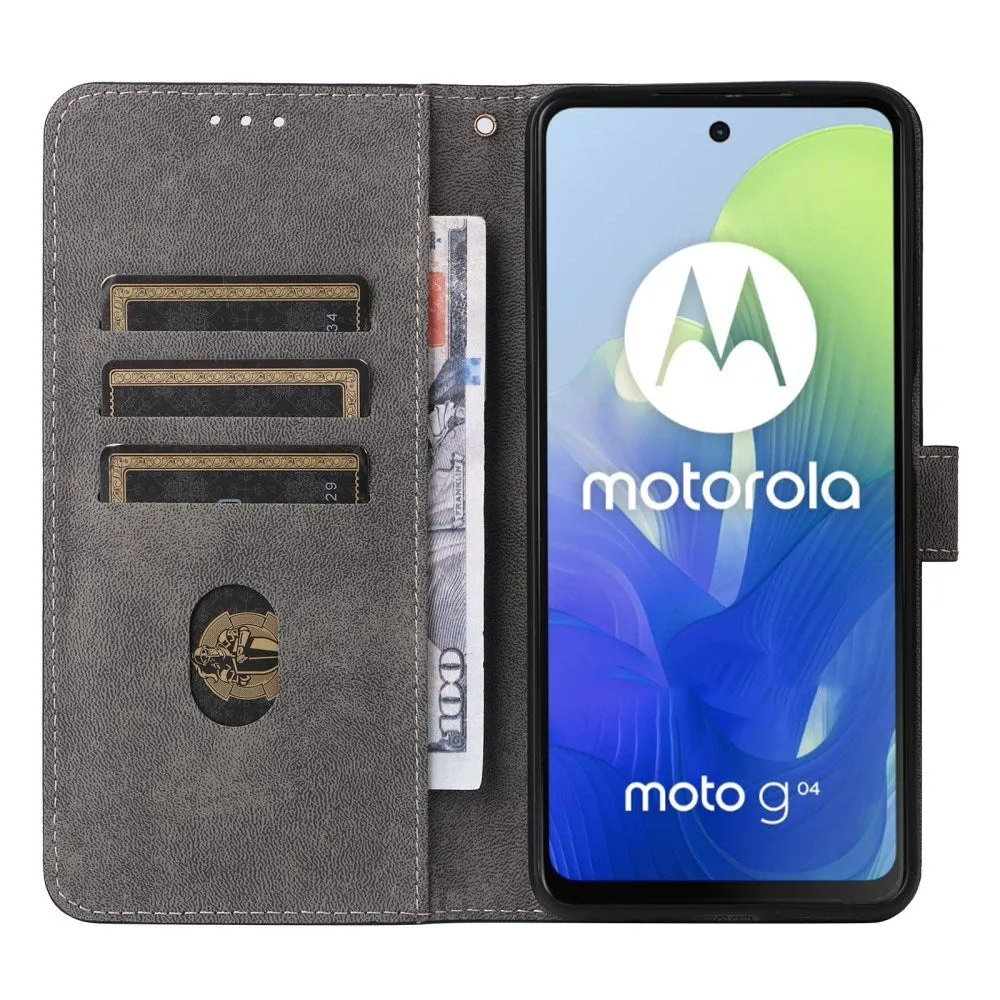 EIDERWOOD Motorola Moto G04 / G24 / G24 Power Læder Cover m. Pung og Strop - Blå