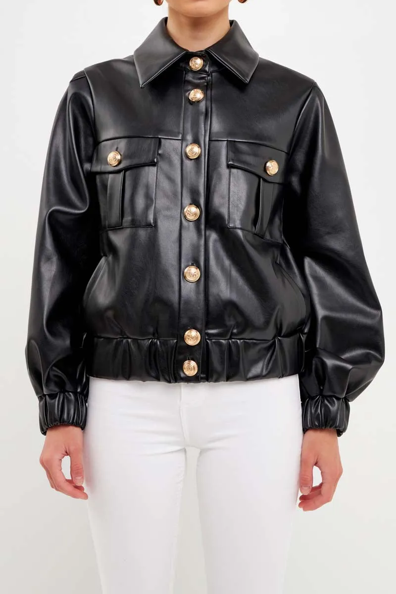 Faux Leather Jacket