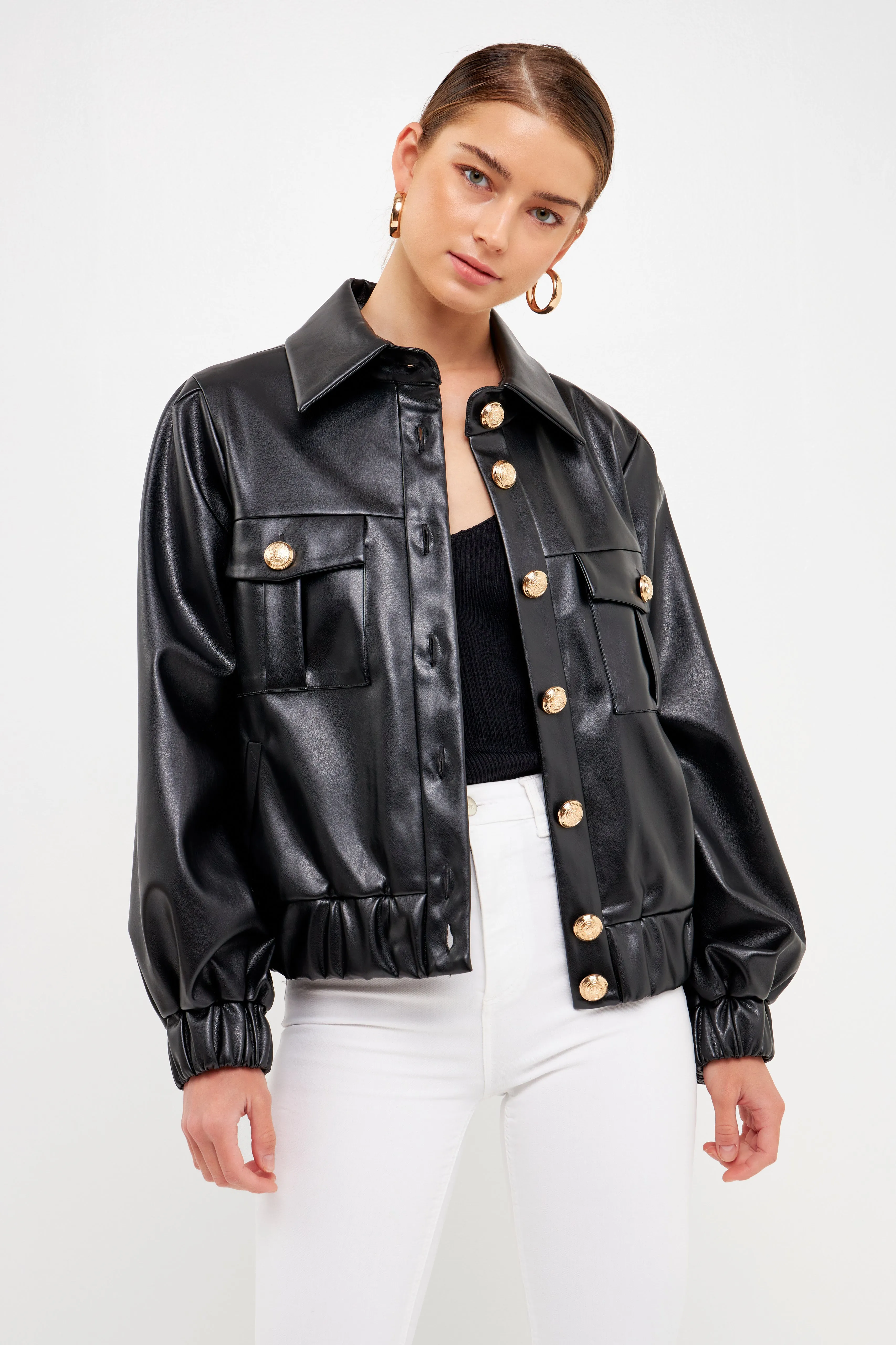 Faux Leather Jacket