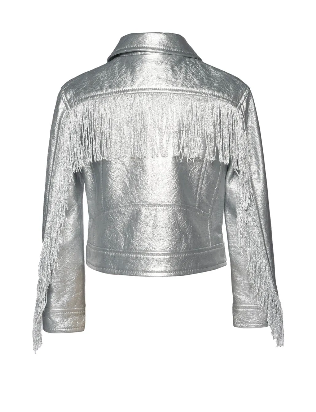 Faux Leather Metal Moto Jacket