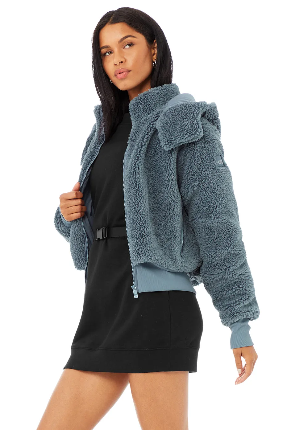 Foxy Sherpa Jacket - Steel Blue