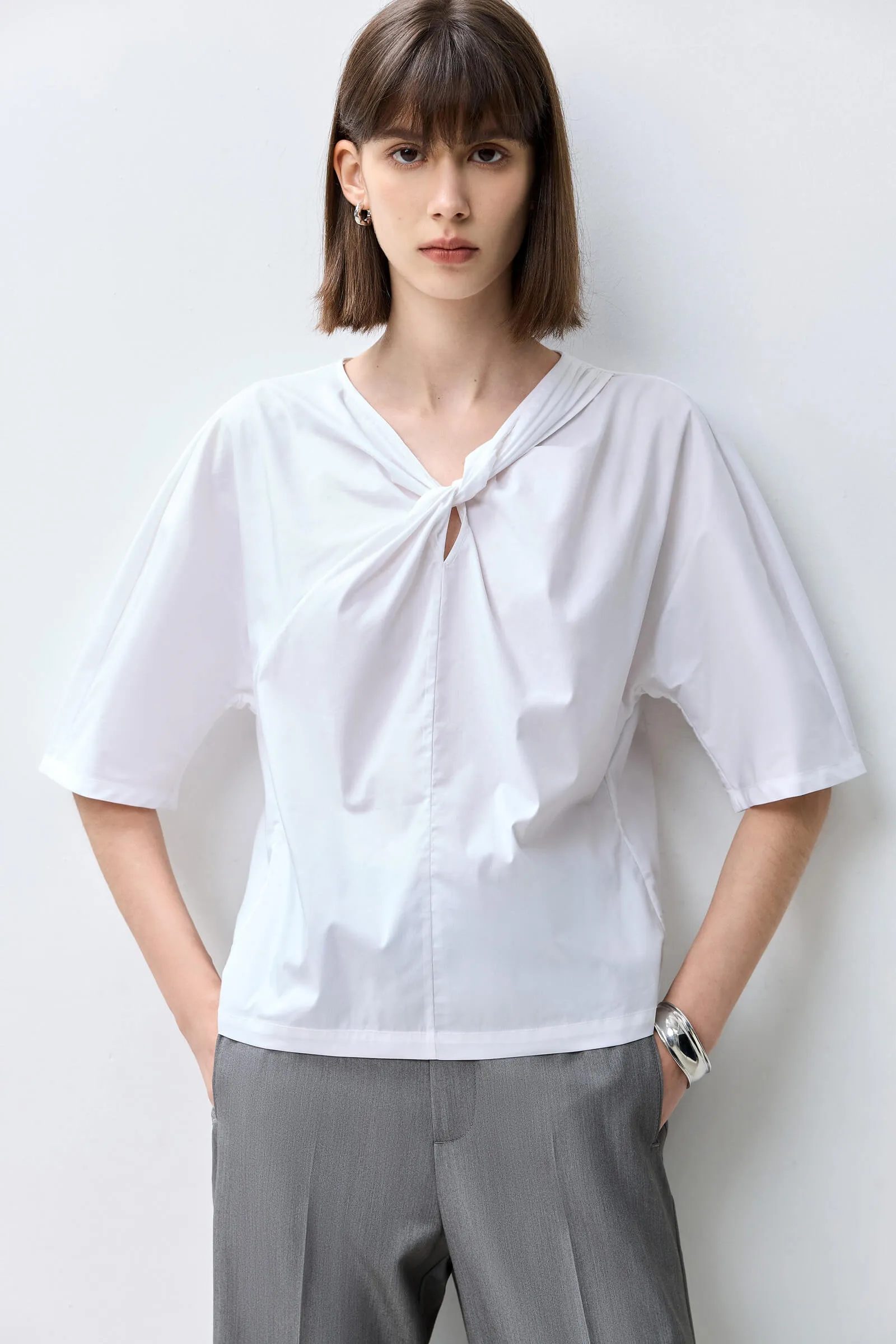 LILY Fashionable Slim Versatile Chiffon Blouse