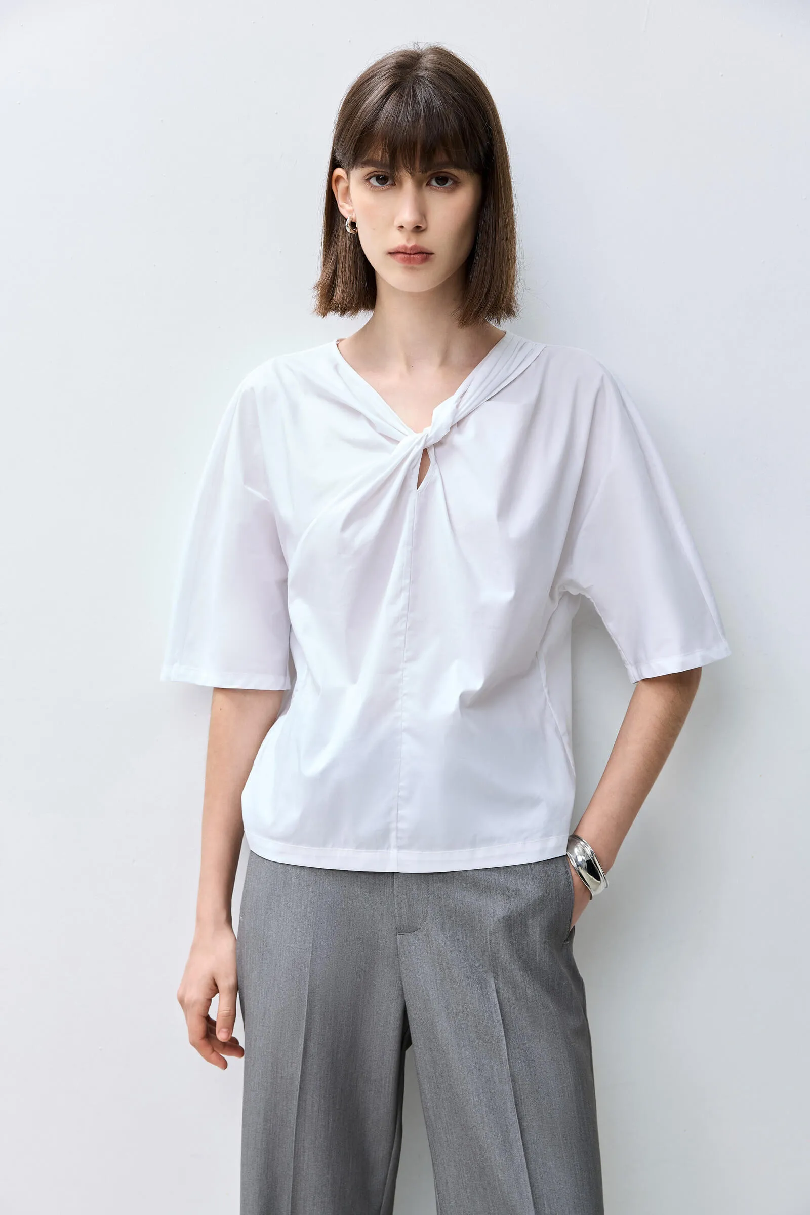 LILY Fashionable Slim Versatile Chiffon Blouse