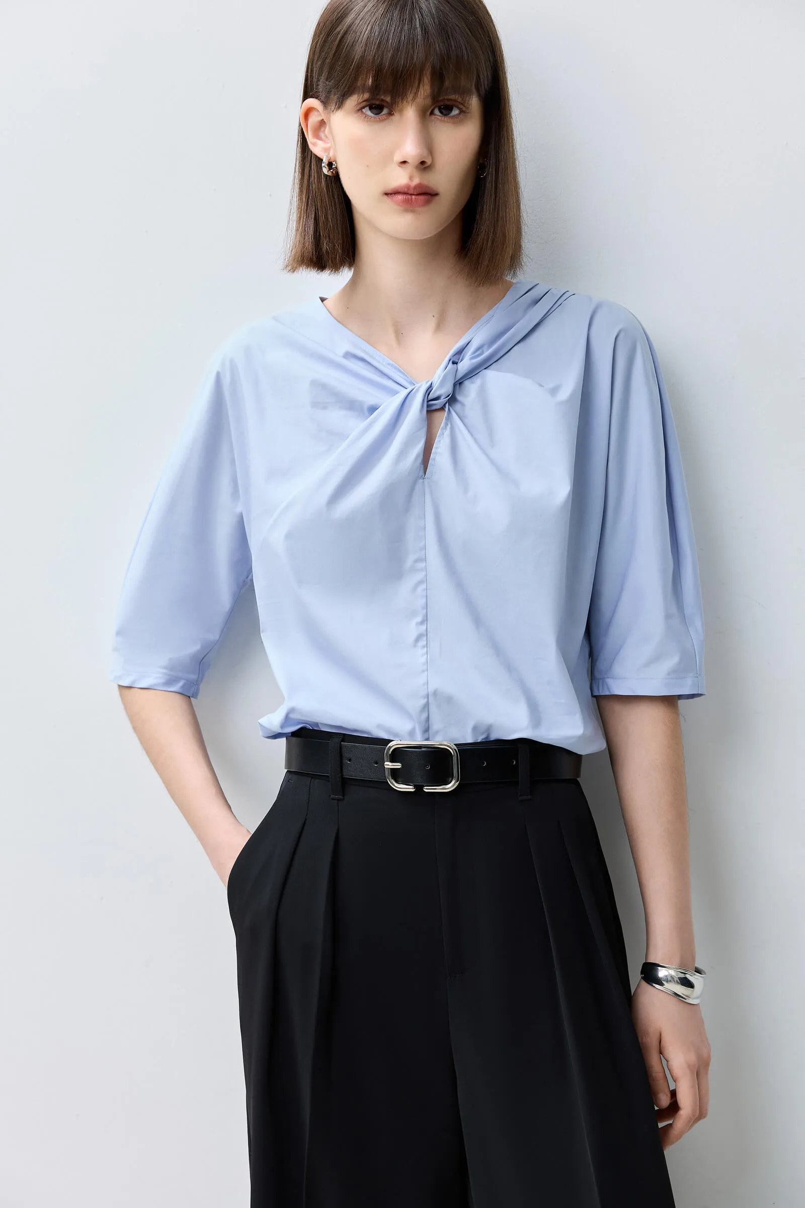 LILY Fashionable Slim Versatile Chiffon Blouse