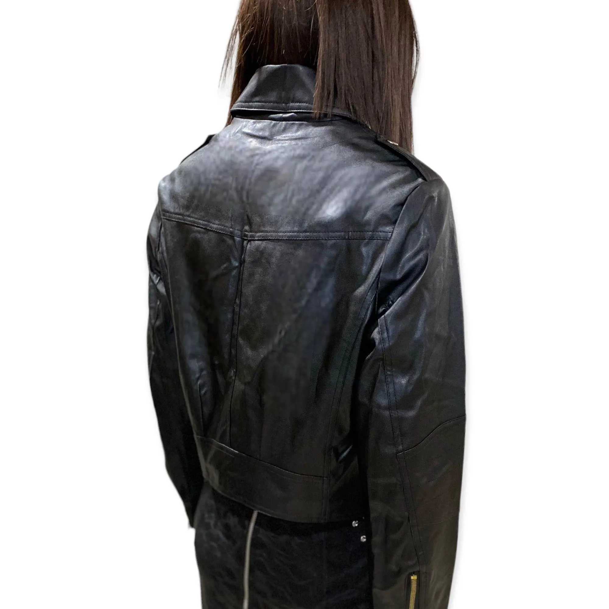 Midnight Faux Leather Moto Jacket