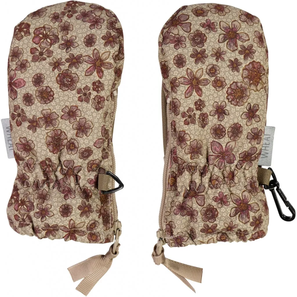 Mittens Zipper Tech - winter blush flowers