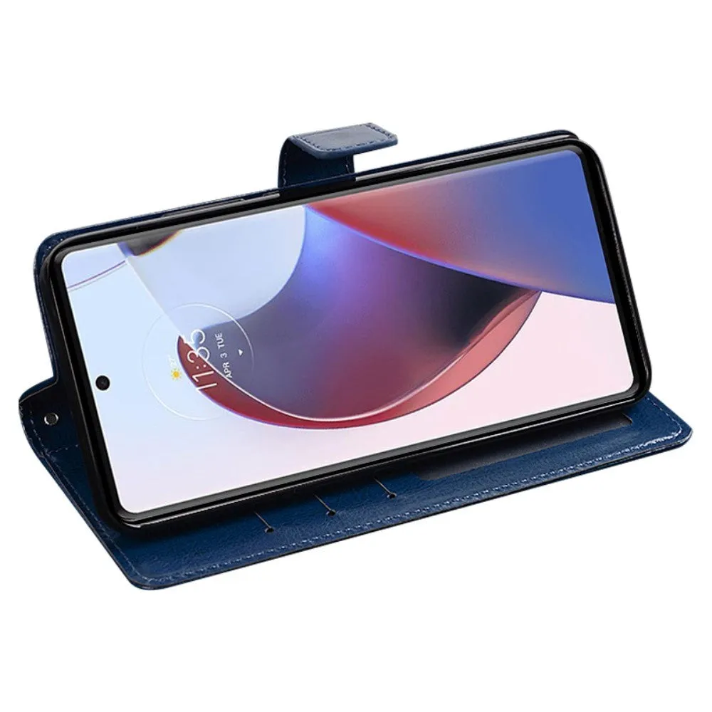 Motorola Moto G13 / G23 / G53 Flip Cover m. Pung & Standerfunktion - Blå