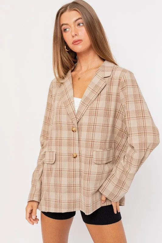 Oversized Plaid Jacket