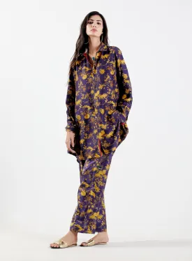 Oversized Shirt Silk Twill Gold