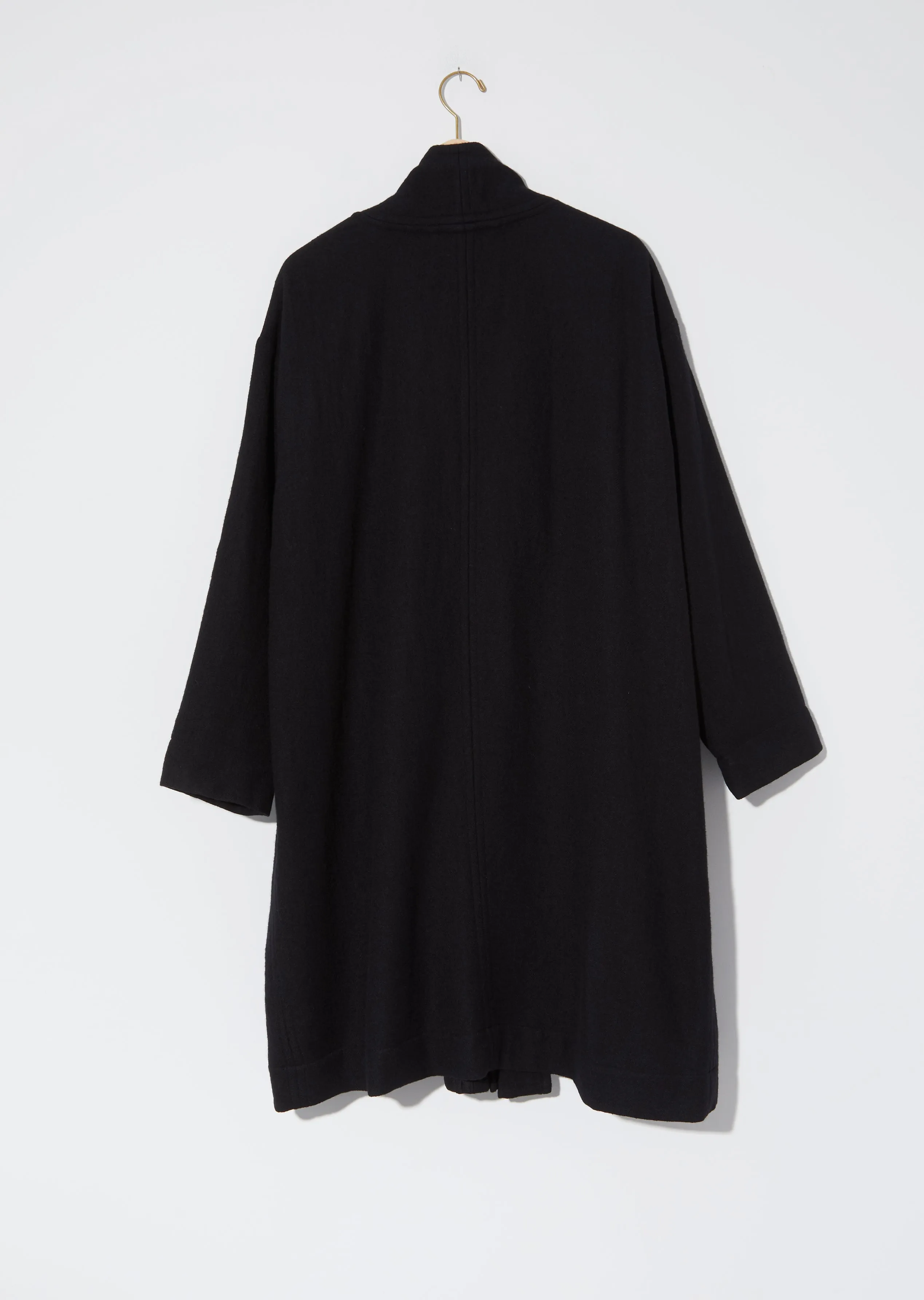 Oversized Wool Coat — Black