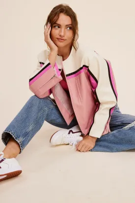 Pink Barcelona Moto Jacket