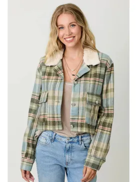 Plaid Cropped Jacket