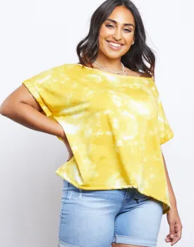 Plus Size Tie Dye Oversized Tee