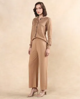 Rareism Women Omerli B Beige Oversized Fit Plain Trouser