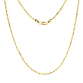 Rope Chain 2mm with 22in of Length in 10K Yellow Gold