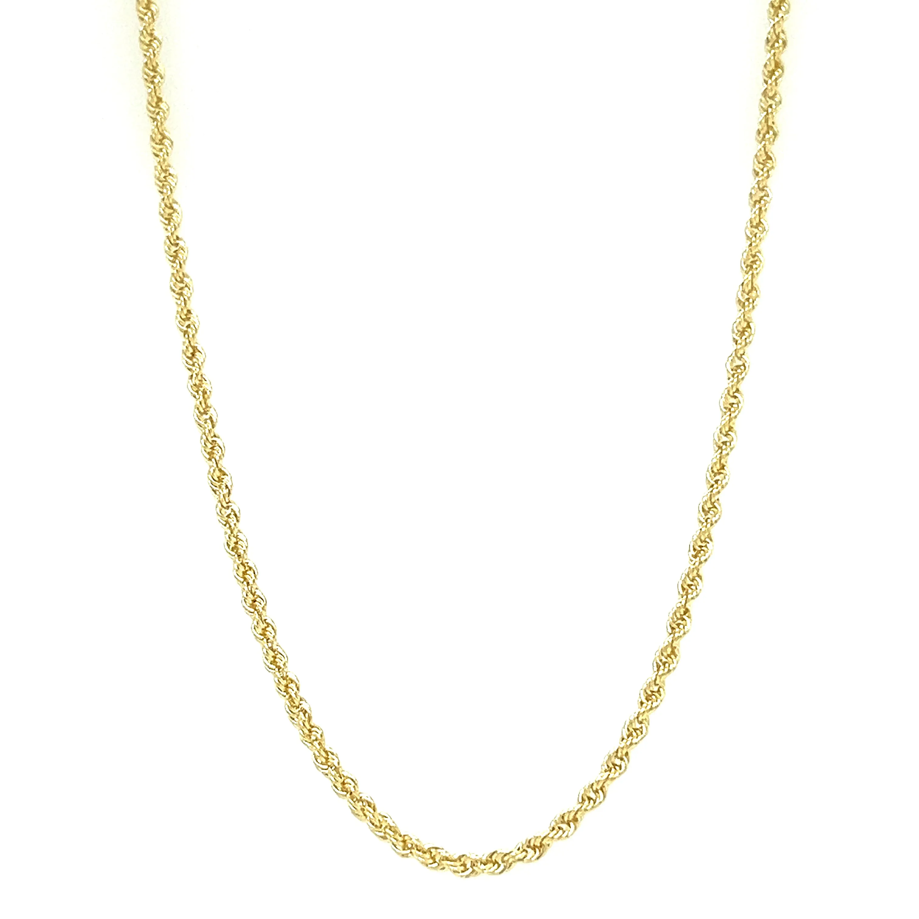 Rope Chain 2mm with 22in of Length in 10K Yellow Gold