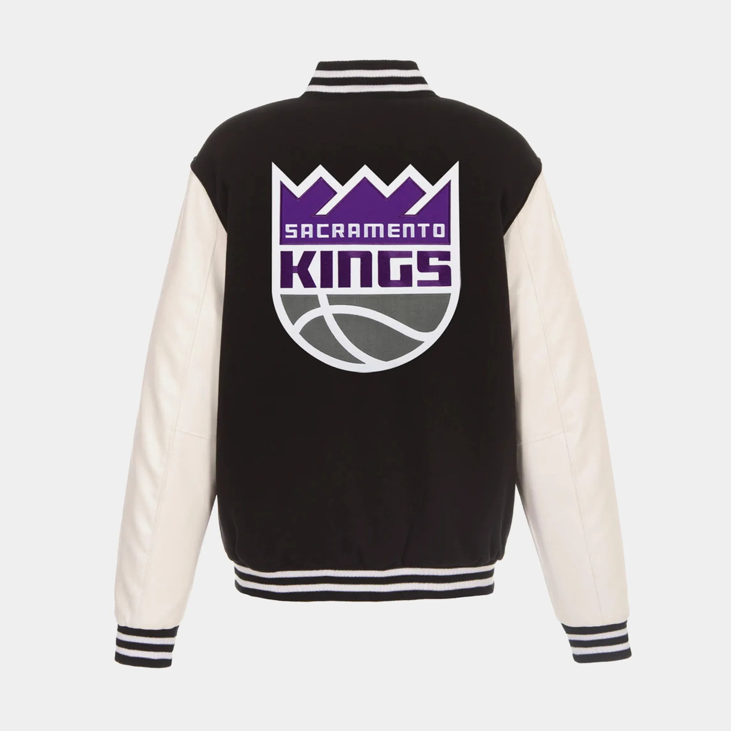 Sacramento Kings Reversible Varsity Mens Jacket (Black/White)