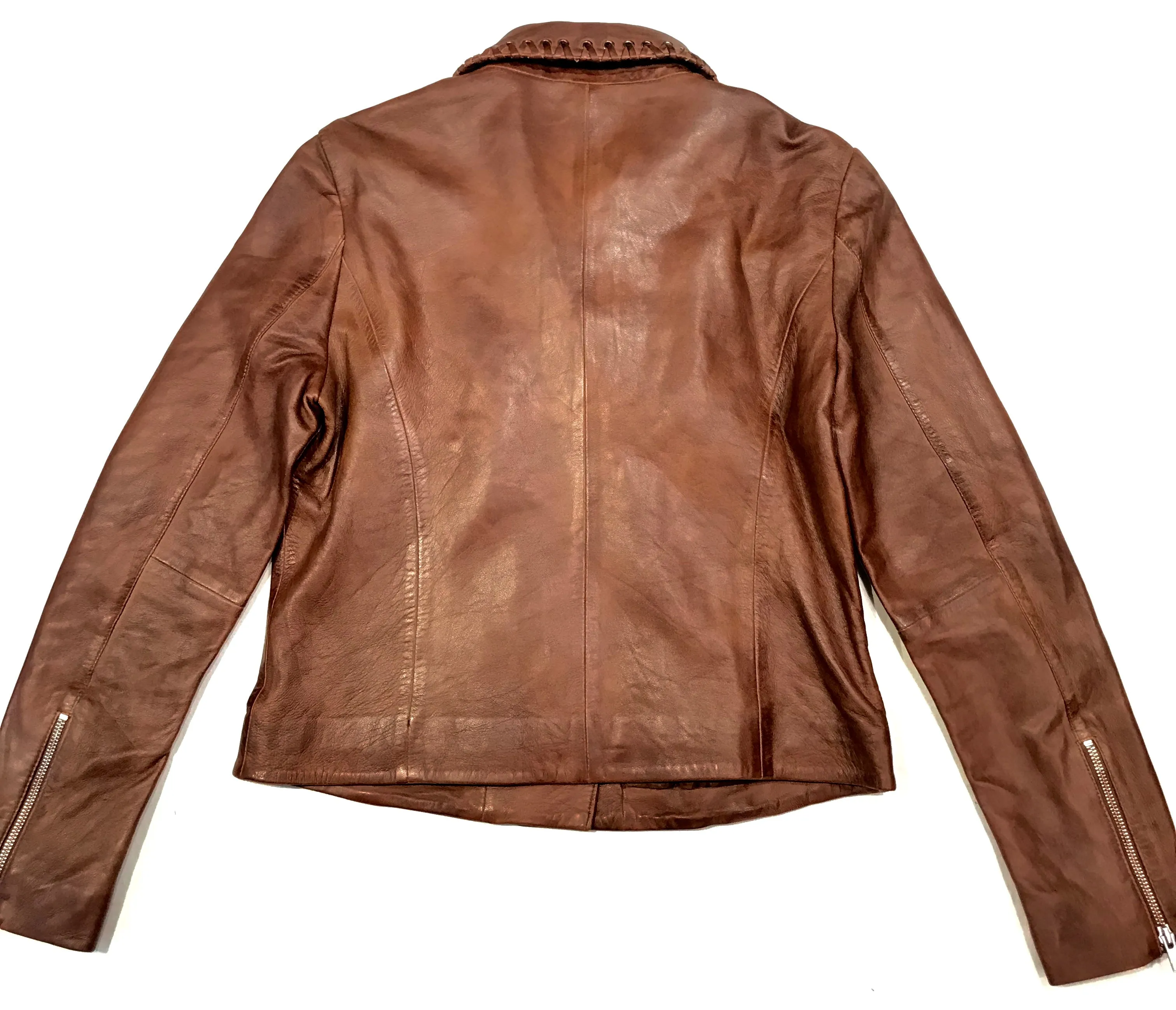 Scully Ladies Mocha Weaved Biker Jacket