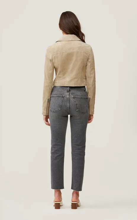 Soia & Kyo - Elaine Cropped Suede Jacket in Almond