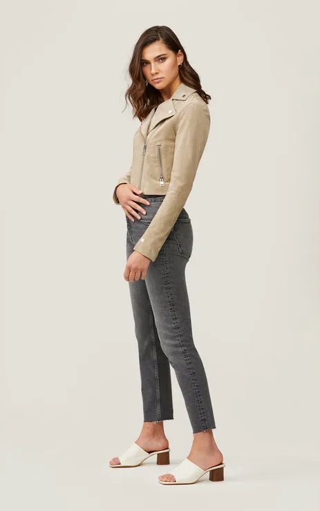 Soia & Kyo - Elaine Cropped Suede Jacket in Almond