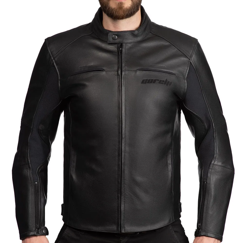 Storm Black Motorcycle Racing Leather Jacket