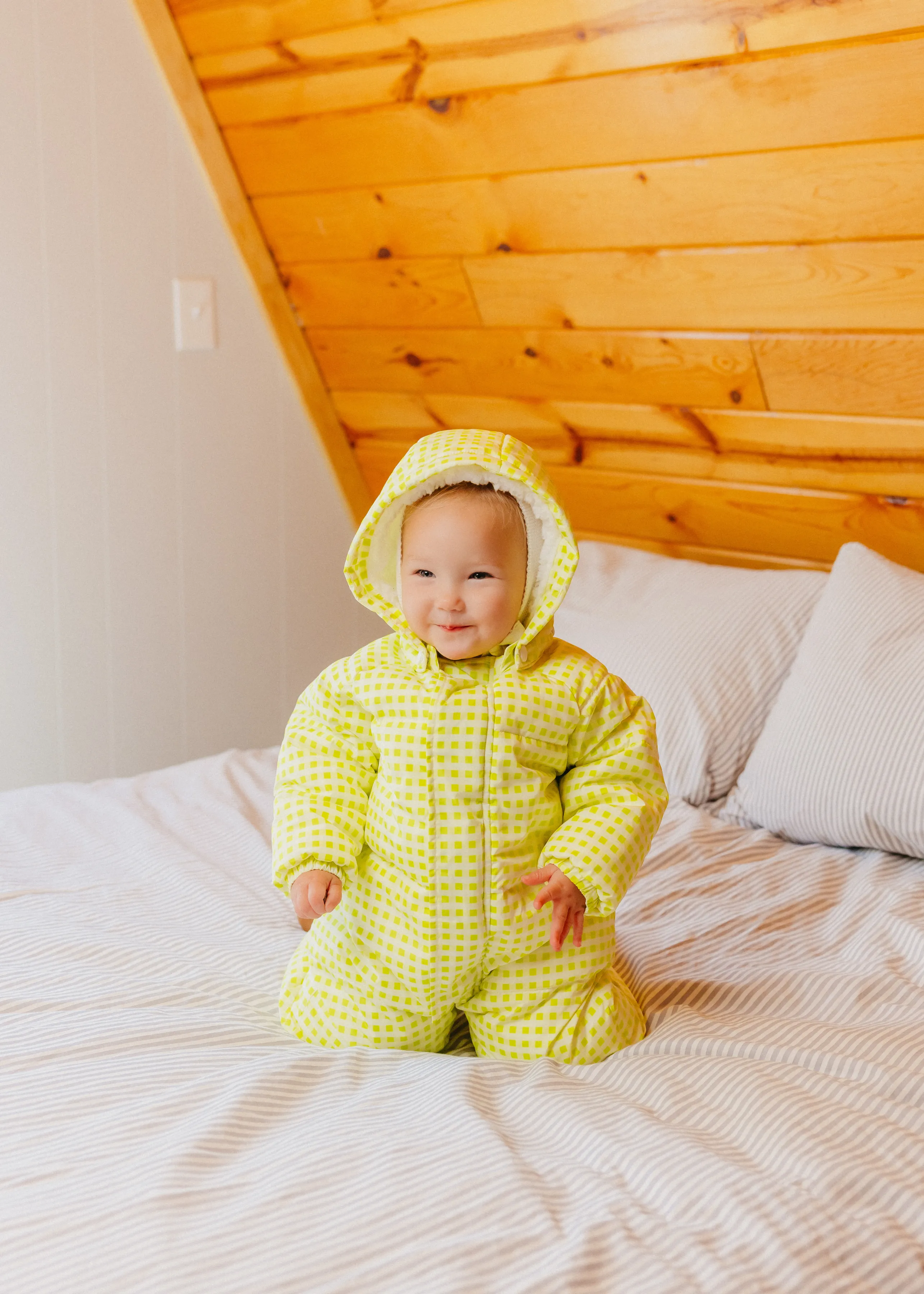 The Marshmallow Snow Suit | Citron Gingham