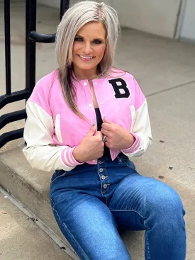 The Pink B Varsity Letterman Jacket*