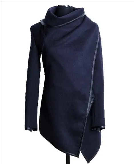 Women 2 in 1 Woolen Cape Overcoat