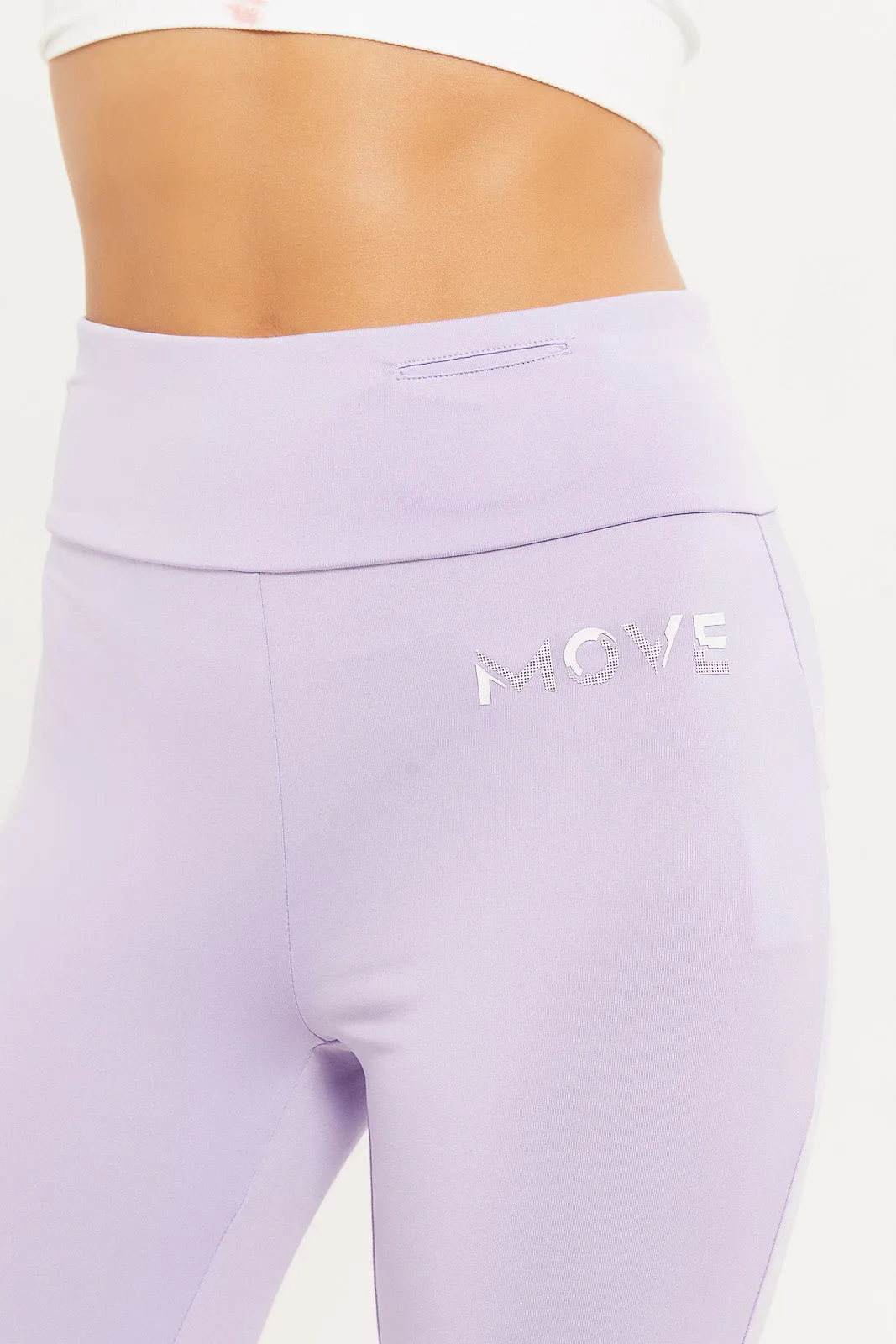 Women Lilac Biker Short